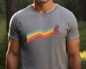 Airborne Skier T-Shirt, Retro Skiing Gift