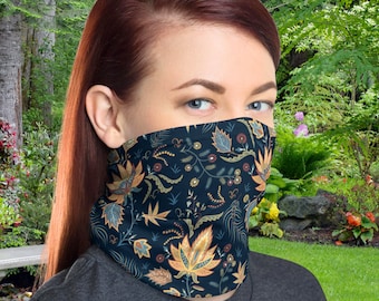 Floral Botanist Neck Gaiter, Versatile Face Covering