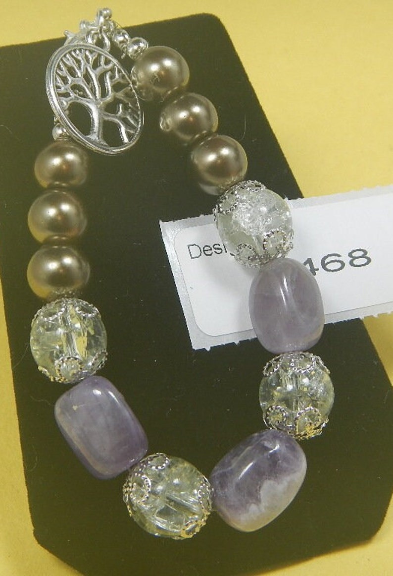 Amethyst Gemstone-Energy Jewelry-Bracelet-Facilitate-pleasant image 1