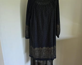 Ensemble 16 robe chemise noire fantaisie bohème bohème et or céleste, ensemble de 16