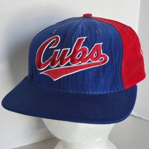 Chicago Cubs Vintage Starter SnapBack Hat Cap Baseball MLB Blue Red White 2 Tone