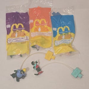 5 McDonalds Dino-Motion Dinosaurs Show Vintage Interactive Toy Baby Sinclair Lot