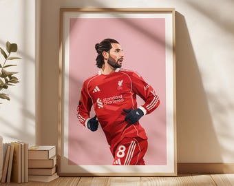 Dominik Szoboszlai Poster, Liverpool FC Poster, Gift Poster, Football Poster, LFC Fan Art, Sports Bedroom Posters, Kids Wall Art