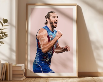 Marcus Bontempelli Poster, Bulldogs Poster, Gift Poster, AFL Poster, Bulldogs Fan Art, Sports Bedroom Posters, Gift For Son, Kids Wall Art