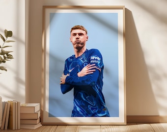 Cole Palmer Poster, Chelsea Gift Poster, Chelsea Poster, Palmer Fan Art, Sports Poster, Gift For Son, Kids Wall Art, Premier League Poster
