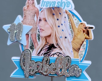Personalised Freya Skye Birthday Cake Topper -  Cake Decorations for Parties and Events