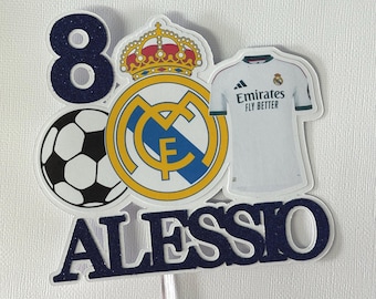 Personalised Football Cake Topper with Name and Age