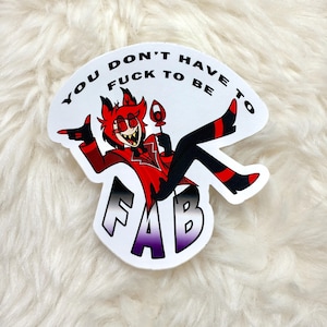 Fabulous Asexual Alastor Hazbin Hotel Sticker