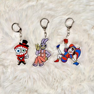 The Amazing Digital Circus Keychain Charms Pomni Jax Caine Digital Circus
