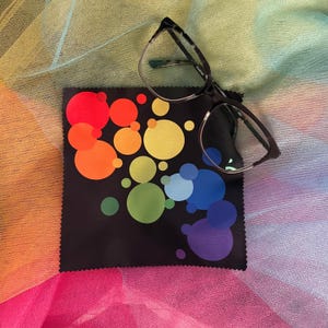 Rainbow Bubbles Lens Cleaning Cloth