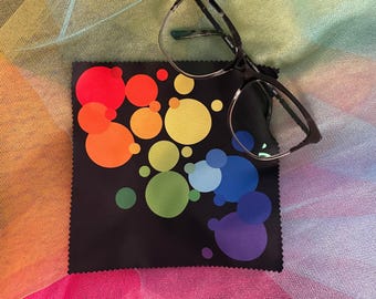 Rainbow Bubbles Lens Cleaning Cloth