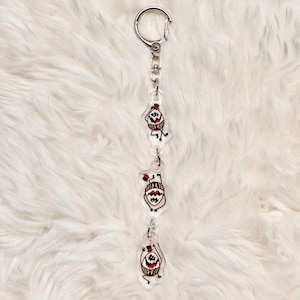Egg boi hazbin hotel 3 piece hanging charm keychain