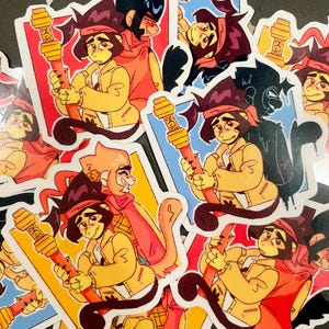 Monkie Kid -- MK with Sun Wukong, Ink Demon and Macaque sticker