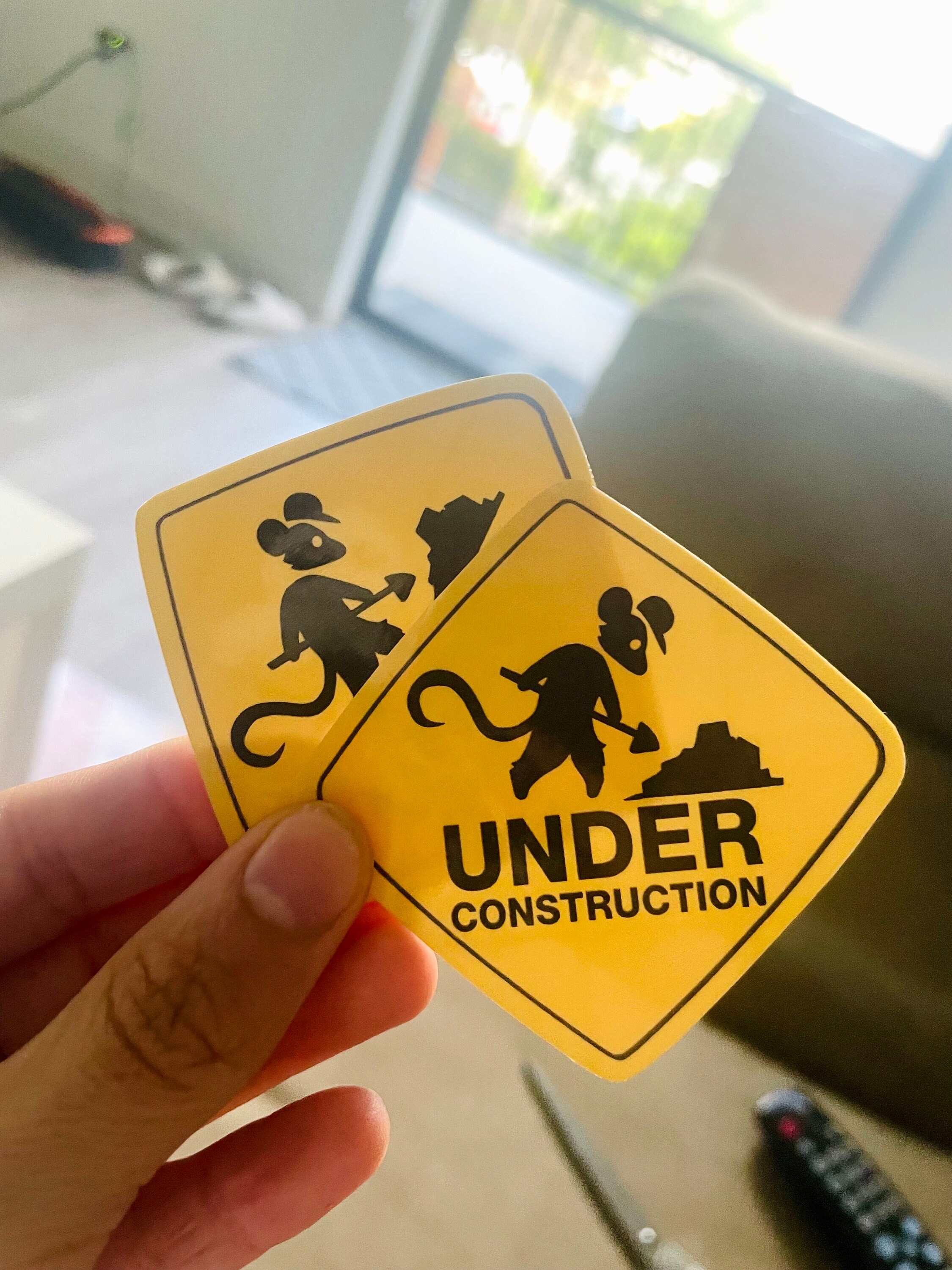 Under Construction Gerbil / Rodent Sign - Etsy