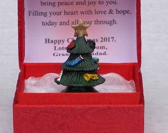 Set de regalo personalizado de recuerdo del primer árbol de Navidad para bebé