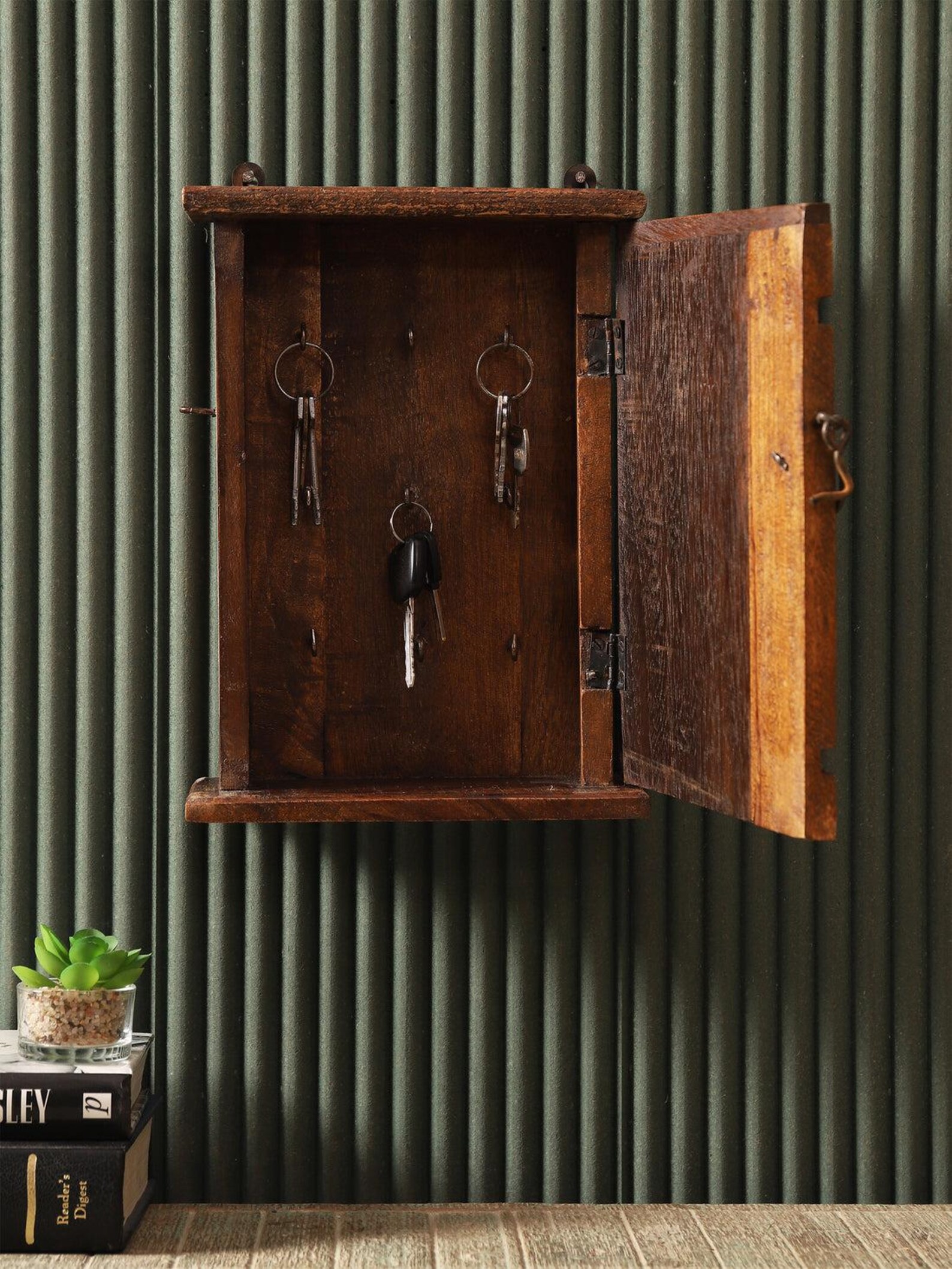 Tala Key Vintage Cabinet Handpainted Tala Chauki Key Cabinet, Rustic Indian Wall ...