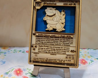 Blastoise Base Set Pokemon Card Vector SVG Laser Cutter File for
