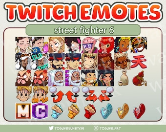 Emotes Street Fighter : Twitch, Discord, pack de diffusion YouTube