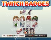 Titan badges AOT | Twitch streamer | Anime emotes Manga Bit or Sub | Discord YouTube channel points