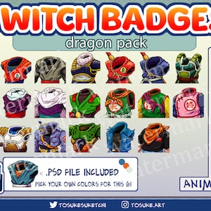 Dragon Z Warrior Gi Twitch Badges: Animated Emotes Pack