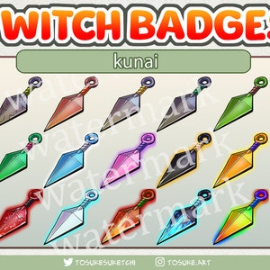 Kunai Twitch badges / emotes ( Bit or Sub) only for real Ninjas or streamers