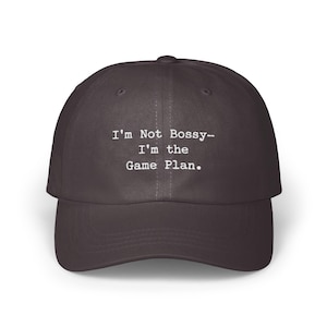 Gorra Game Plan, Ropa Bossy, Sombreros con Poder Femenino, Regalo para Jefas, Gorras con Eslogan, Gorras de Líder, Gorras con Declaración, Mujeres Empoderadas, Genial