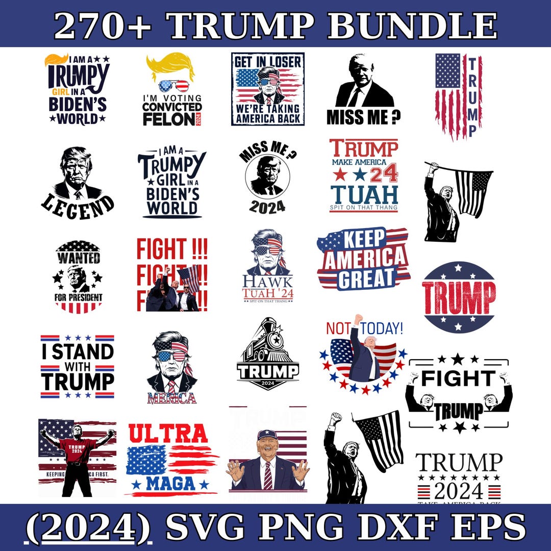270 Trump 2024 Svg, Donald Trump Clipart, Trump Png, Trump Svg, Trump