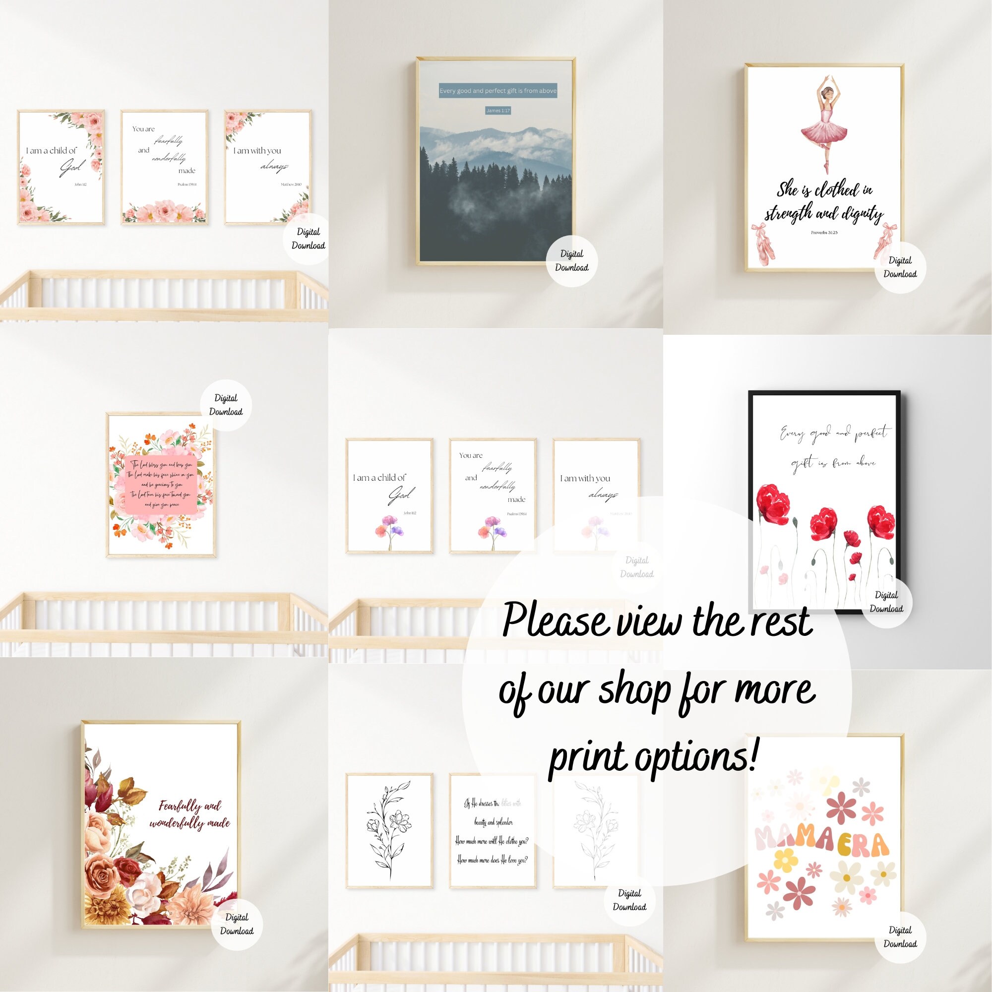 If He Dresses the Lillies With Beauty and Splendor - Jireh Lyrics Wall Art  - Matthew 6:28 Bible Verse - Baby Girl Floral Nursery Decoration - Etsy