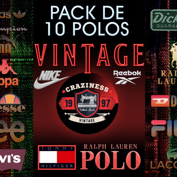 Pack de 10 Polos Vintage