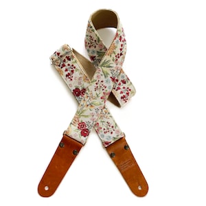 Deluxe guitar strap, Gift for guitarists, Strong and durable, Suitable for bass and other heavy instruments, Handmade, Cotton and leather