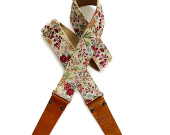 Deluxe guitar strap, Gift for guitarists, Strong and durable, Suitable for bass and other heavy instruments, Handmade, Cotton and leather