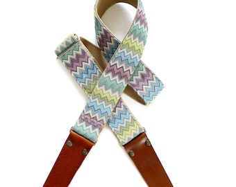 Deluxe guitar strap, Gift for guitarists, Strong and durable, Suitable for bass and other heavy instruments, Handmade, Cotton and leather