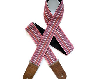 Vegan guitar strap, Gift for guitarists, Strong and durable, Suitable for bass and other heavy instruments, Handmade guitar band
