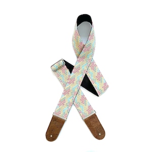 Vegan guitar strap, Gift for guitarists, Strong and durable, Suitable for bass and other heavy instruments, Handmade guitar band