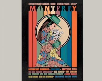 Monterey International Pop Festival Poster, Monterey Art Print