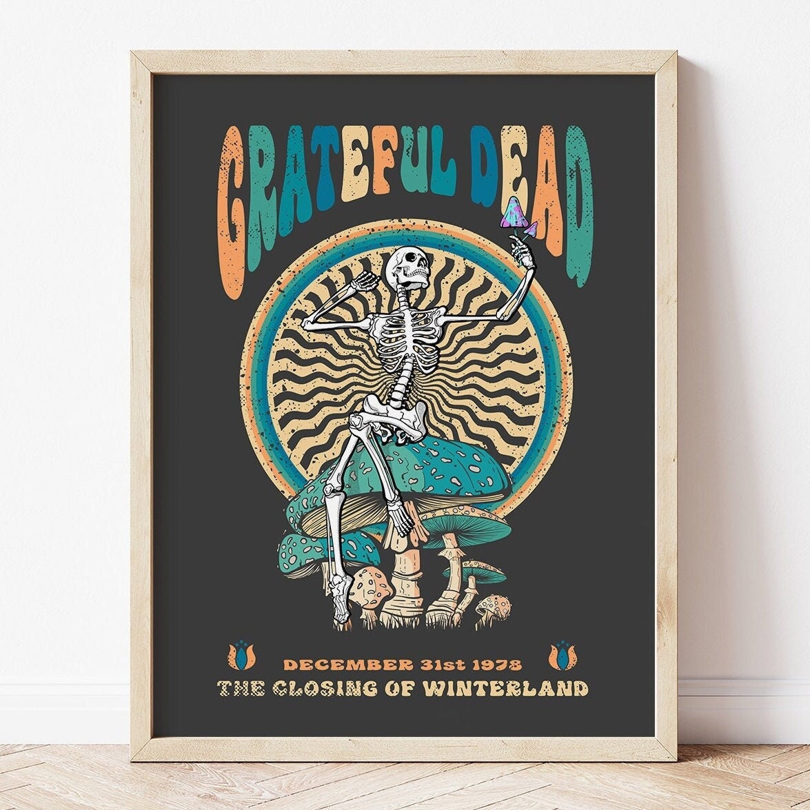 Grateful Dead Poster, Grateful Dead Art Print, Grateful Dead Concert
