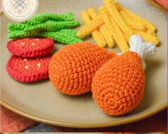 Cafe Crochet Pattern Ebook: 7 Amigurumi Food Designs