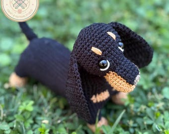 Amigurumi Dachshund Dog Crochet Pattern - PDF Digital Download - English