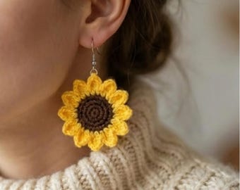 Sunflower Earring Crochet Pattern
