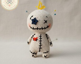 DIY Voodoo Doll Crochet Pattern | Easy Amigurumi Tutorial PDF