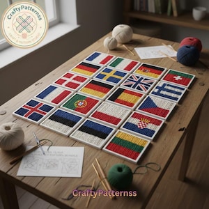 All  European Flags Crochet Patterns | (PDF Pattern)