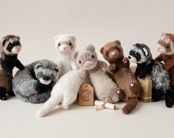 Crochet Floppy Ferret Pattern PDF, Amigurumi Toy Pattern, Animal