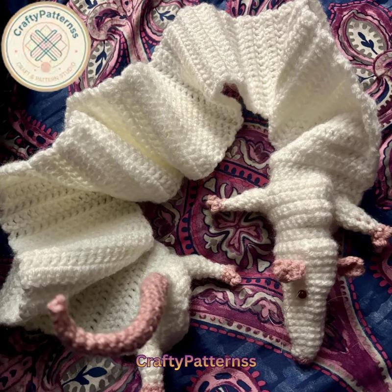 Rat Scarf Crochet Pattern - Realistic Taxidermy Style Long Rat Boa ...