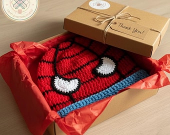Spider-Man Beanie Crochet Pattern PDF – Superhero Hat DIY