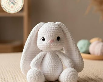 Crochet Bunny Pattern, Amigurumi Rabbit PDF, Stuffed Animal DIY