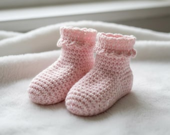 Easy Crochet Baby Crew Socks Pattern Tutorial