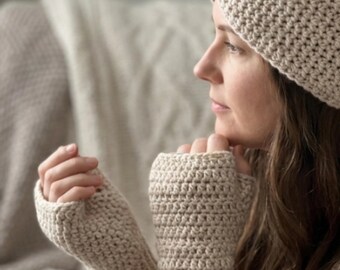 Thermal Fingerless Crochet Gloves Pattern (Easy/Warm)