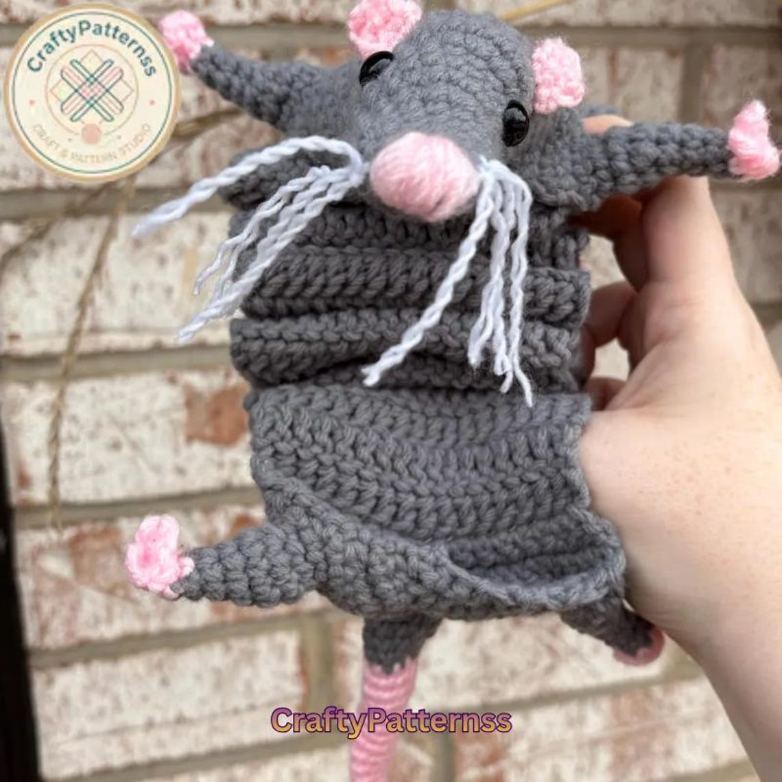 Rat Scarf Crochet Pattern - Realistic Taxidermy Style Long Rat Boa ...