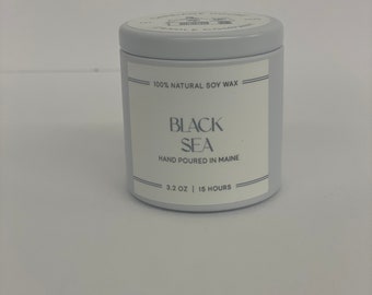 Black Sea Soy White Tin Candle