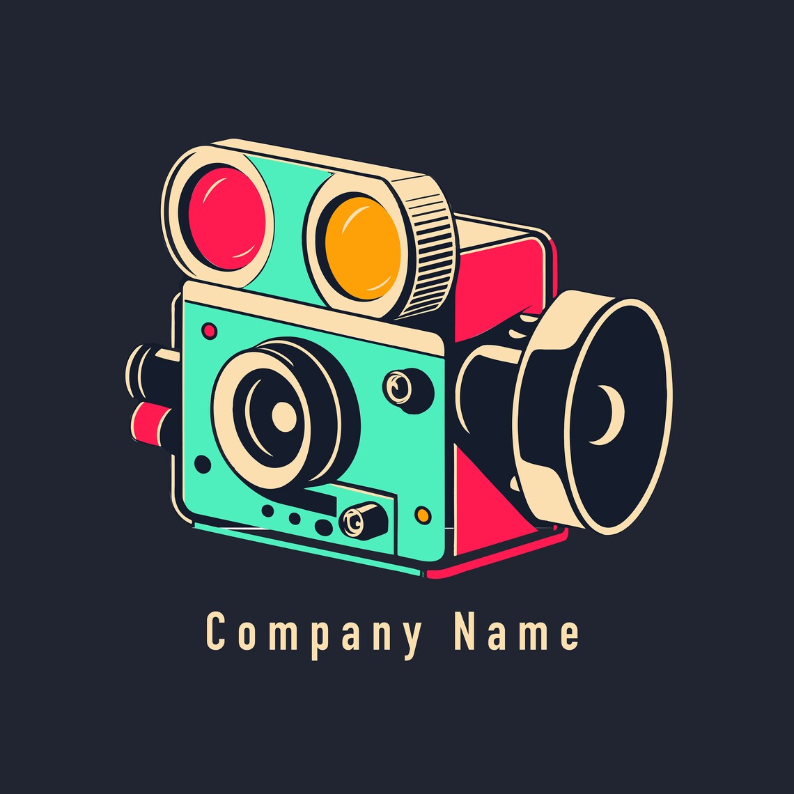 colorful-retro-camera-logo-digital-download-for-adobe-illustrator-etsy